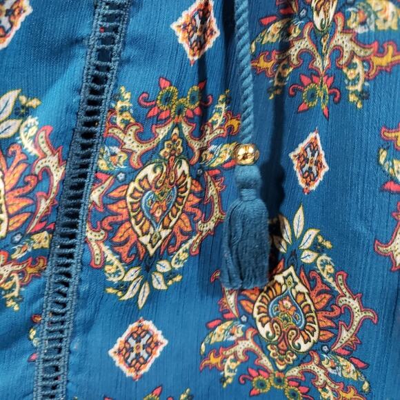 Coco + Jaimeson NWT rough water boho chiffon mini dress woman's size small - Picture 7 of 13